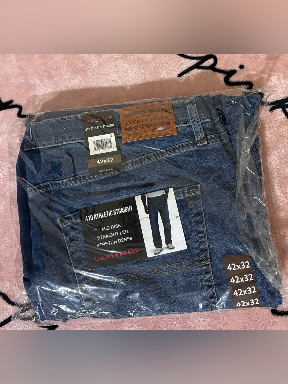 Lucky Brand 410 Athletic Straight Jeans - Dark Blue